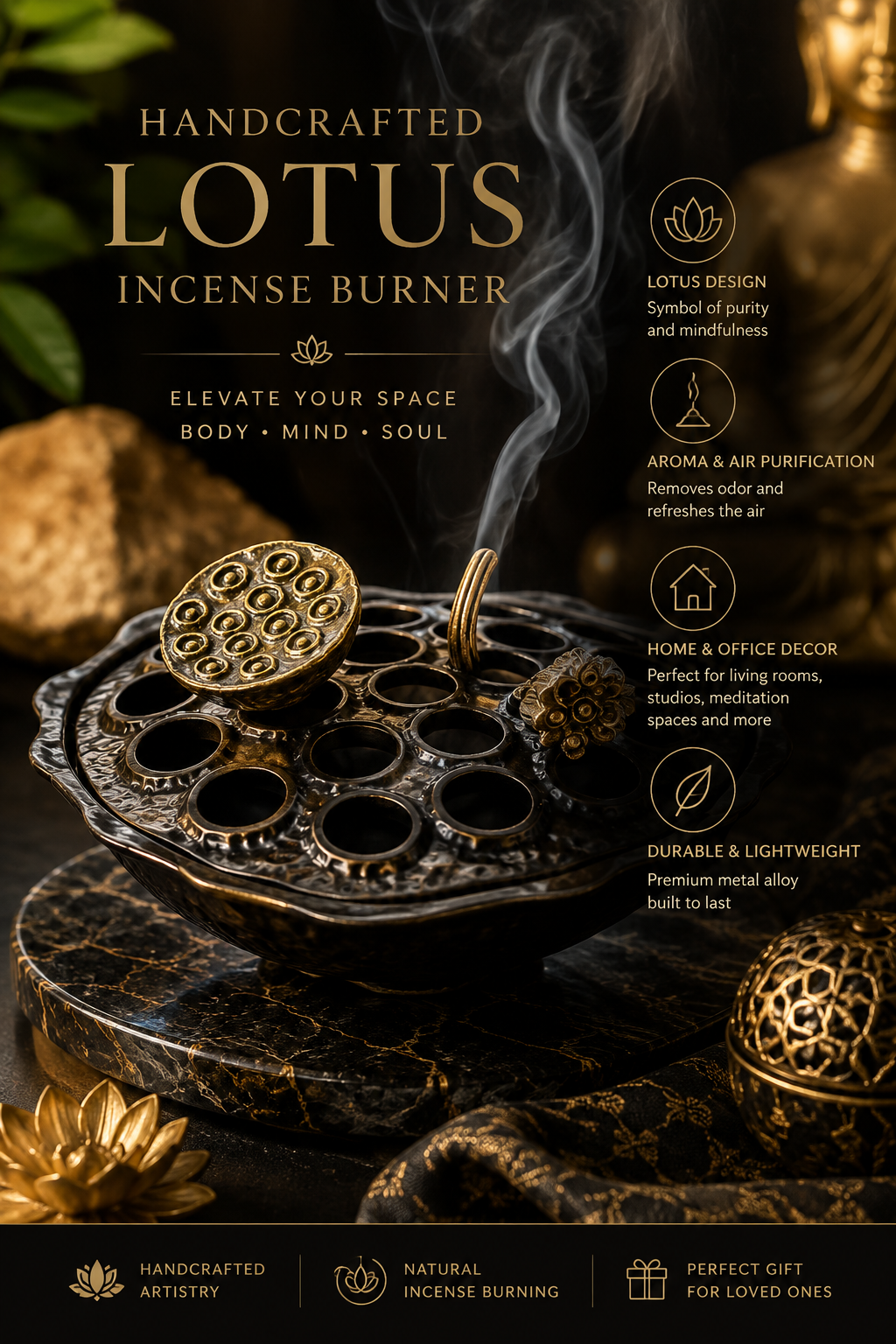 Lotus Ritual Incense Burner