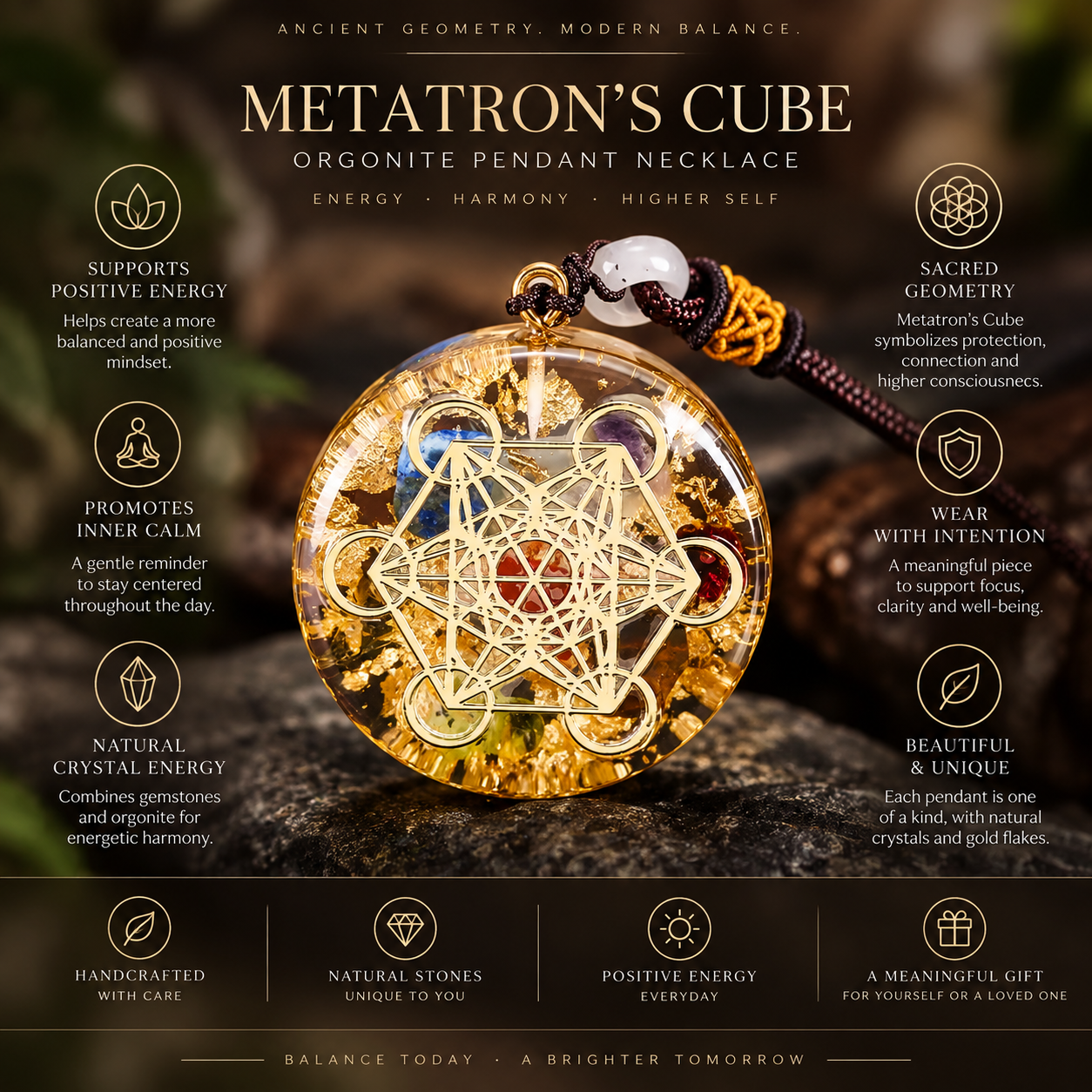 Metatron Sacred Geometry Pendant