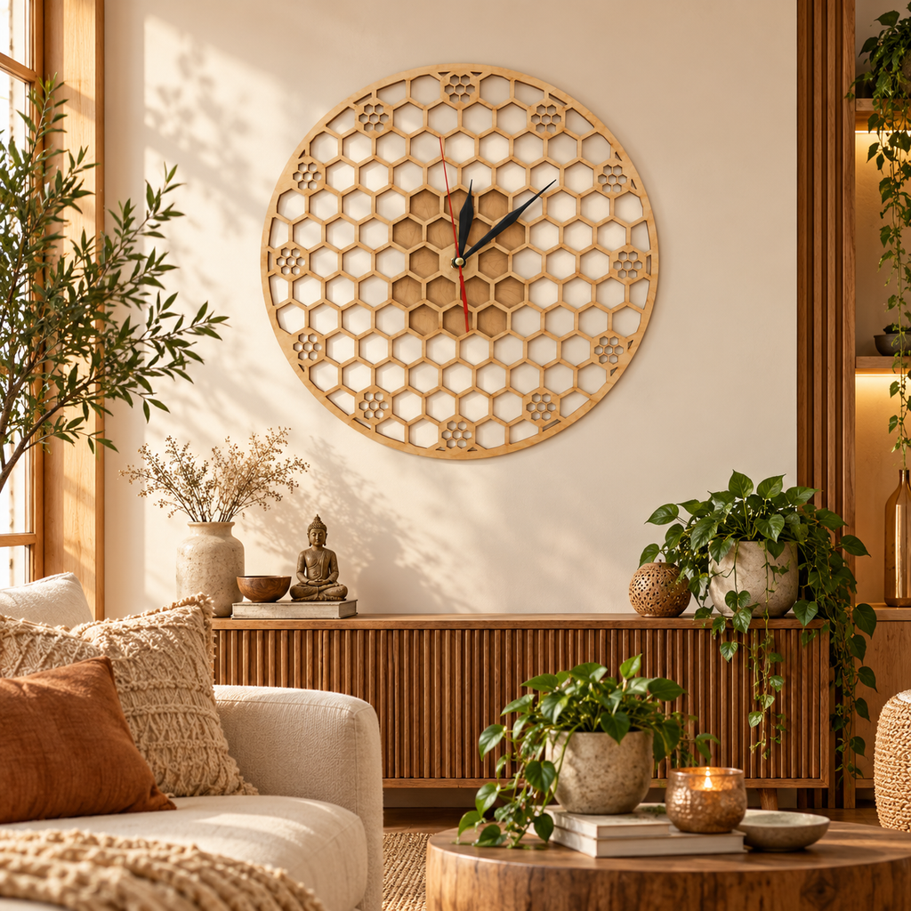 Harmonia Honeycomb Wall Clock