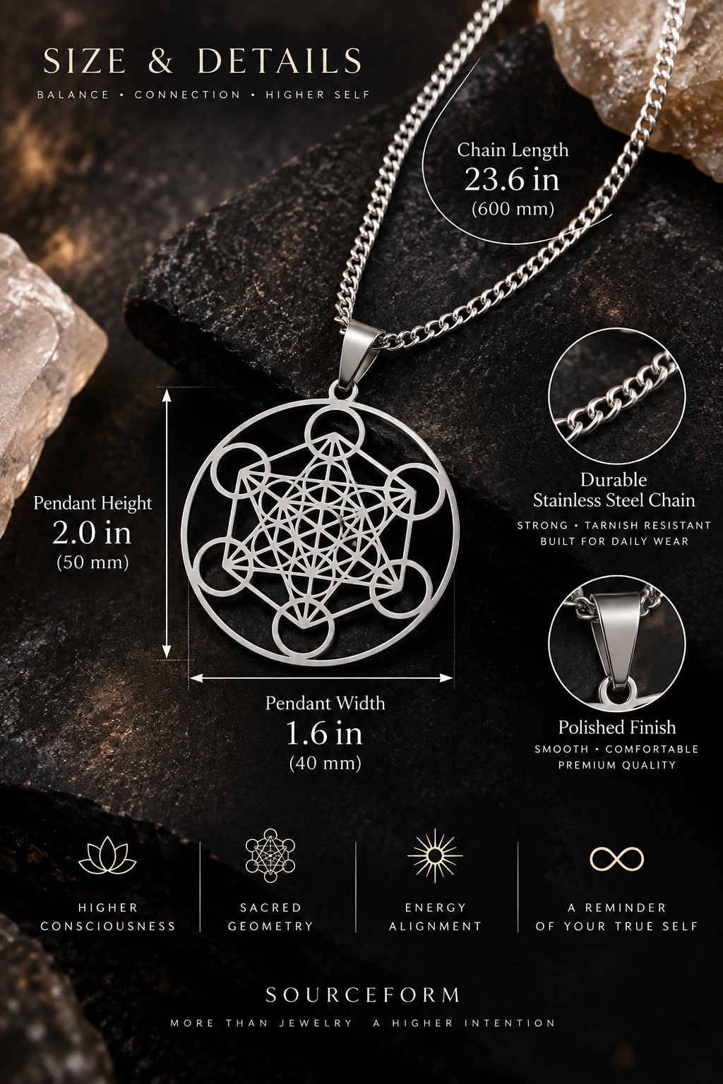 Aether Flower of Life Pendant