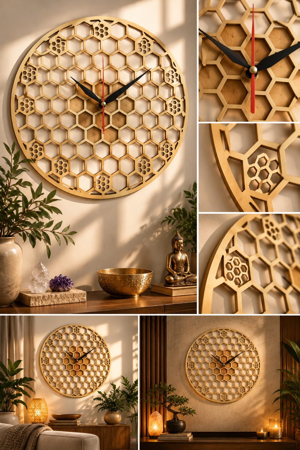 Harmonia Honeycomb Wall Clock